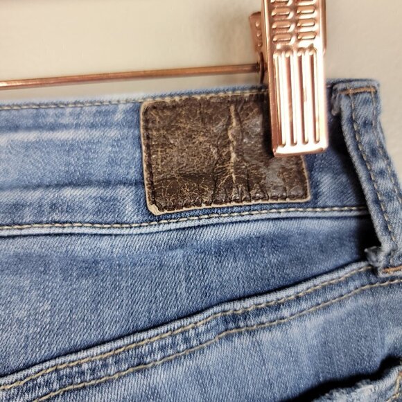 AE 2 Tomgirl Button Fly Distressed Crop Medium Wash Relaxed Jeans American Eagle - Picture 9 of 16